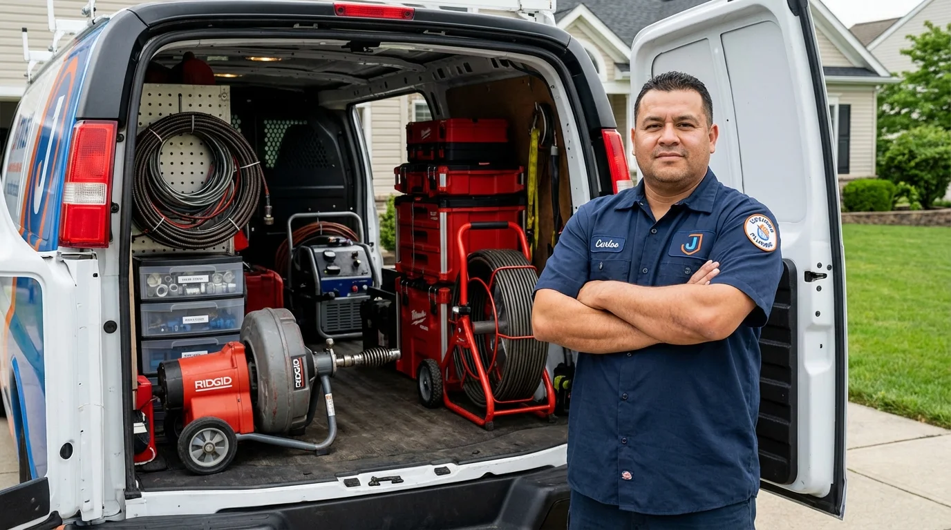 Professional drain cleaning equipment and Johns Plumbing LLC plumber in Happy Camp