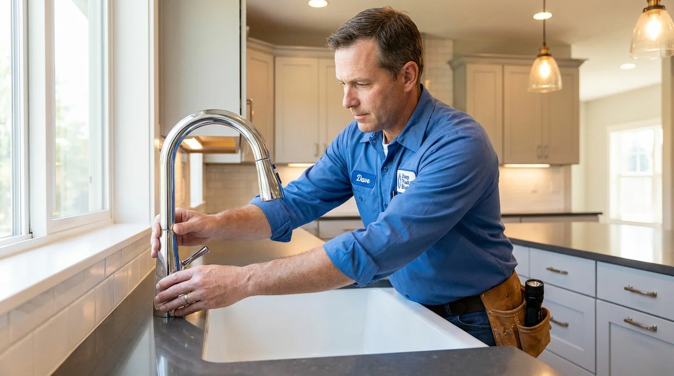 Kitchen faucet installation by Johns Plumbing LLC in Happy Camp