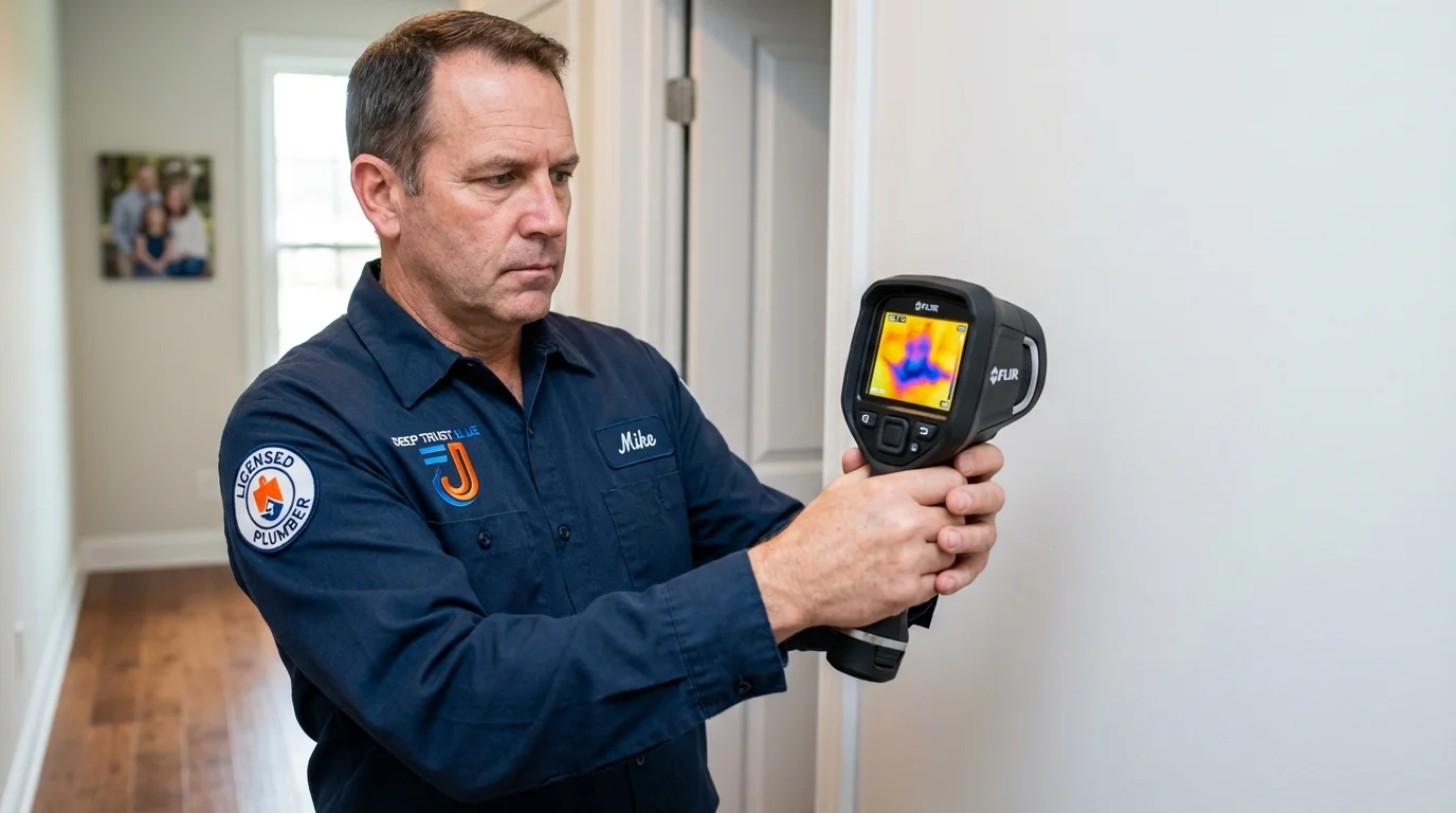 Thermal imaging leak detection by Johns Plumbing LLC in Happy Camp
