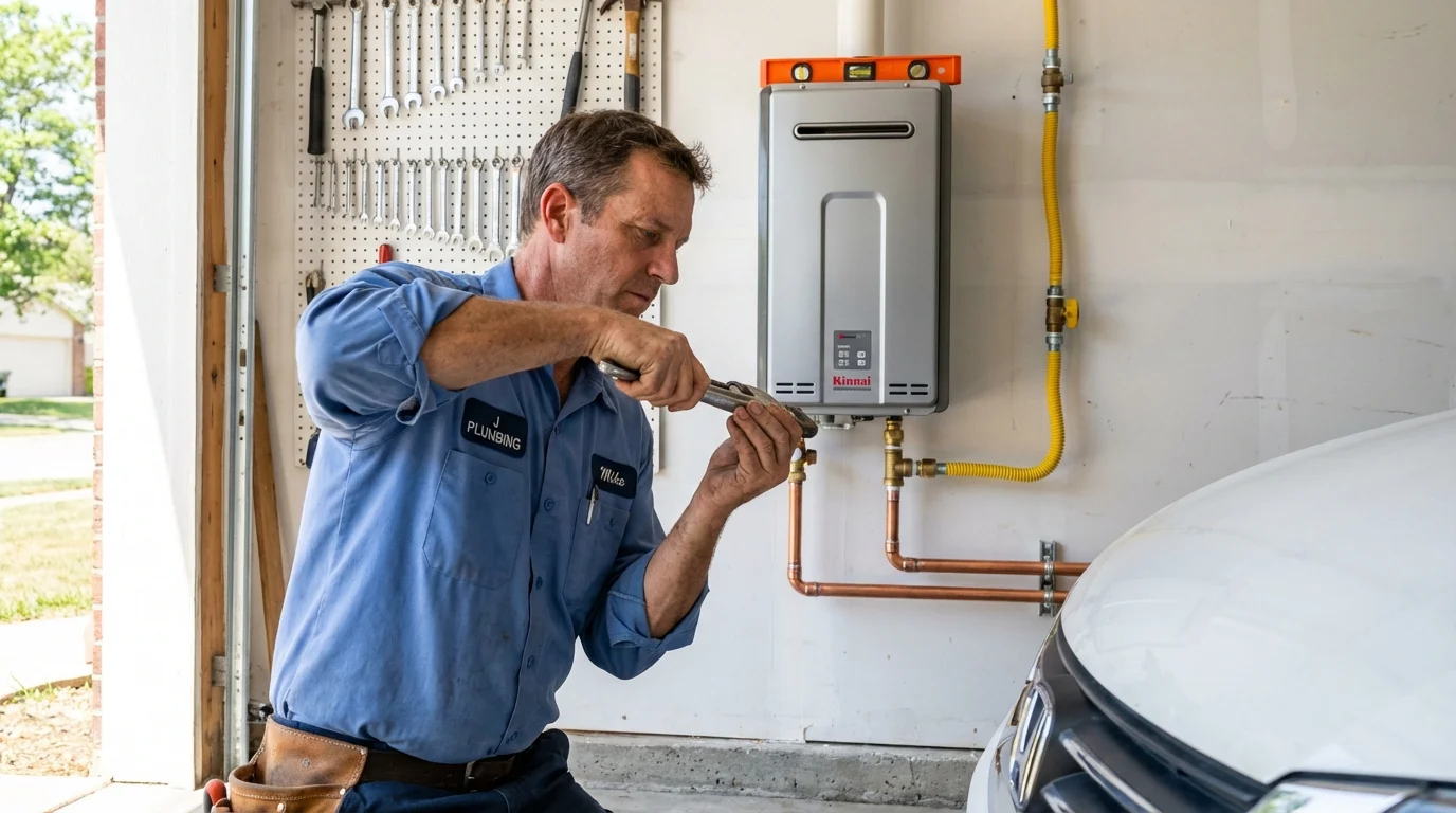 Tankless water heater installation by a Johns Plumbing LLC plumber in Happy Camp
